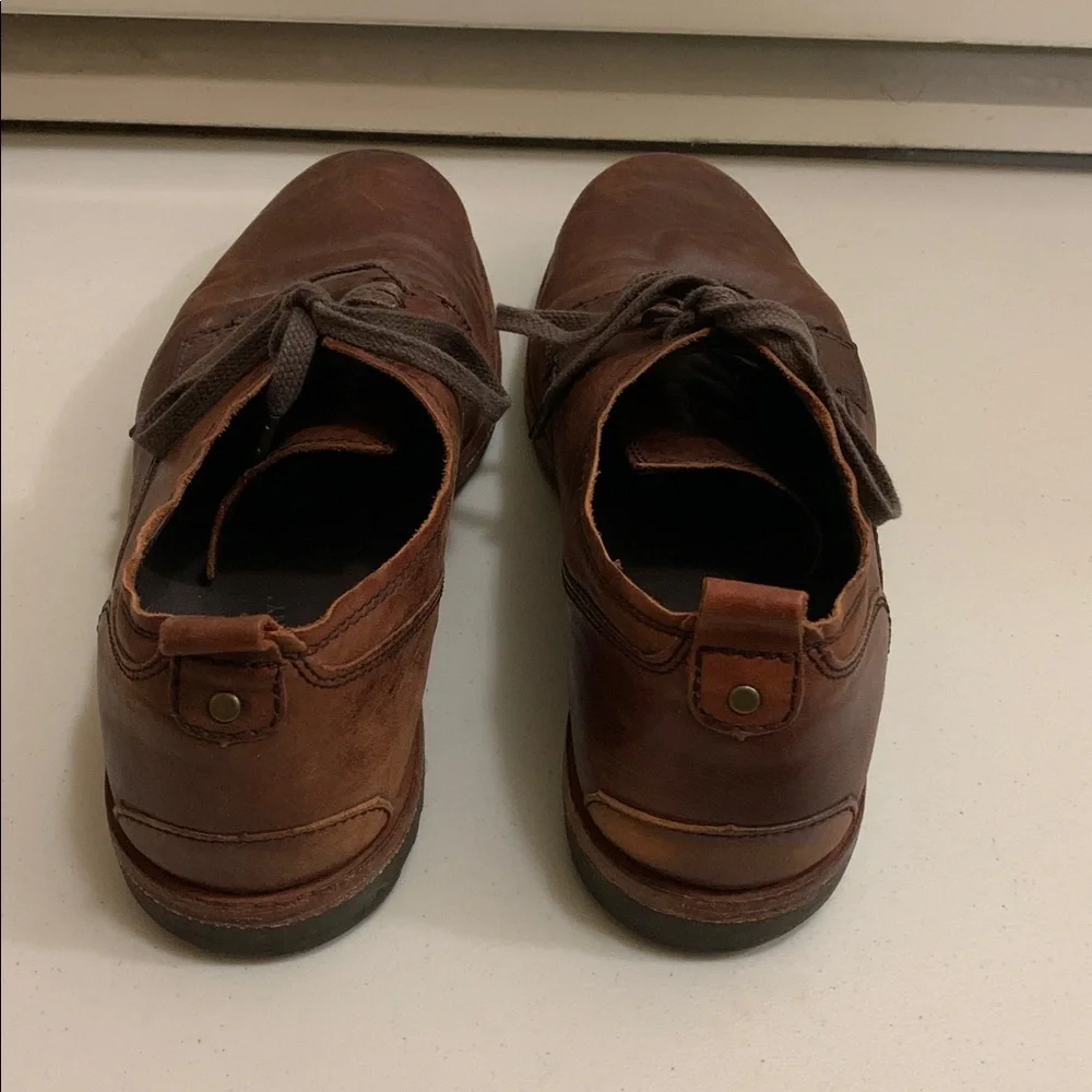 Timberland Boot Company Bardstown Oxford Distressed Brown Leather Shoes Men’s 11